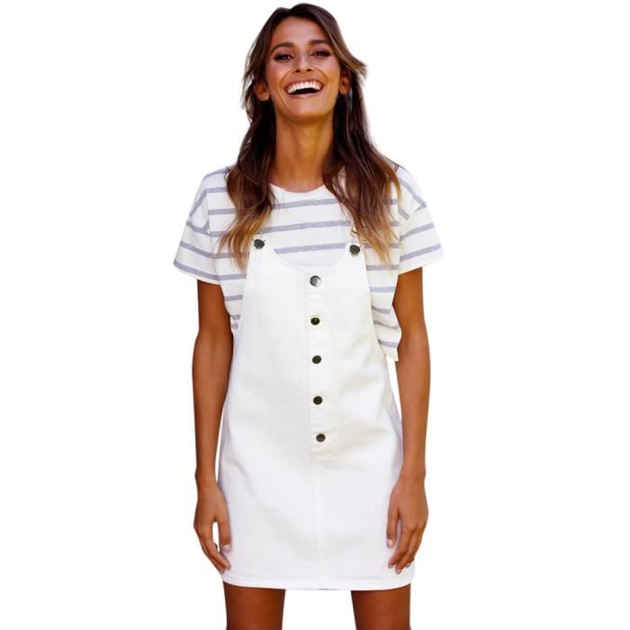 salopette robe blanche