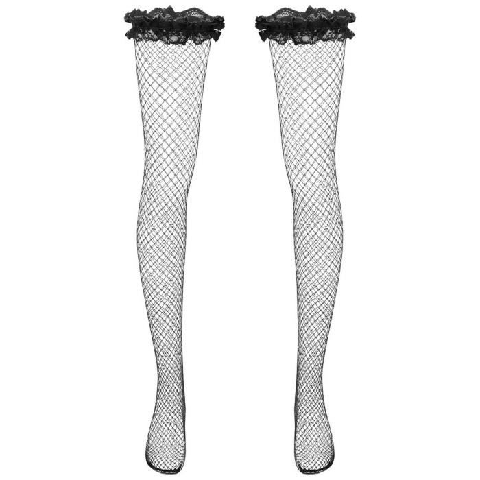 Bas - Skin - mis-bas résille à entrejambe ouvert pour femmes - cuisse Bas - Skin - mis-bas résille à entrejambe ouvert pour femmes - cuisse