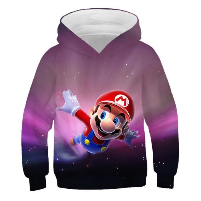 Couleur de l'image - 5XL - Pull à manches longues Super Mario Bros pour enfants, Pull à col rond, Vêtements p - Jeux - Jouets