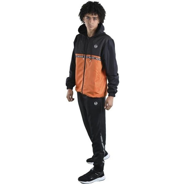 Ensemble de survêtement - Sergio Tacchini - Napier - Noir/Orange - Adulte - Multisport - Respirant