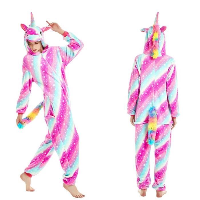 Brinny Unisexe Animal Pyjama Animaux Enfant Combinaison De Nuit Licorne Cosplay Outfit Vêtements De Nuit Déguisements Hiver Chaud Costume De Sommeil