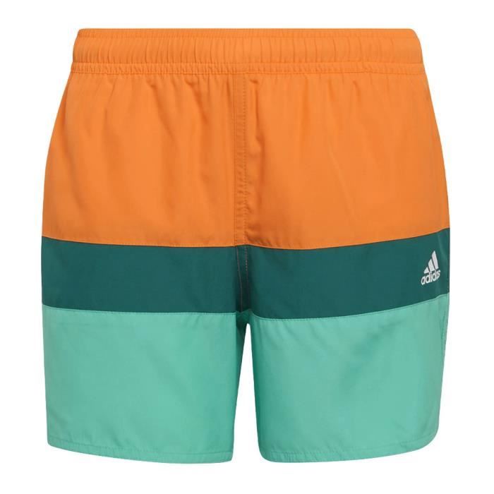 Short de bain Orange Vert Enfant Adidas HD7375
