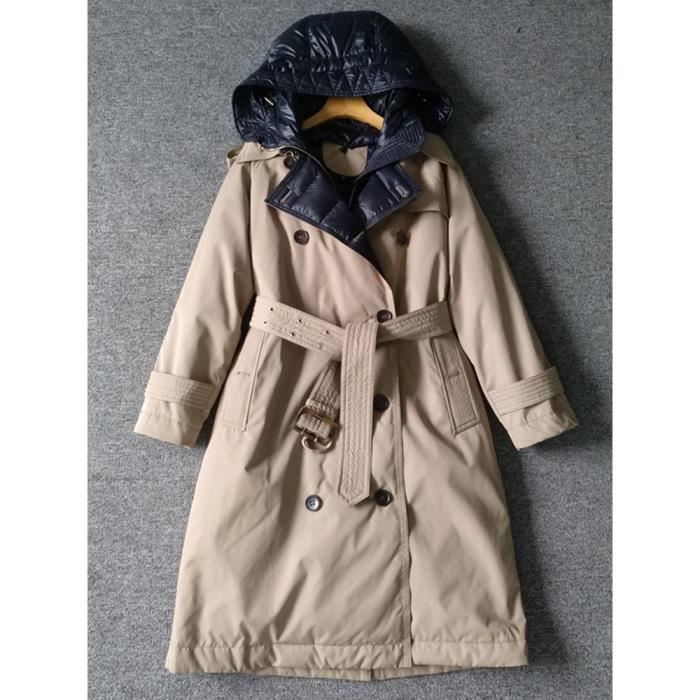 Doudoune Homme Alloaone Imperméable 90% Duvet Canard Blanc - Manteau Chaud à Capuche Épaisse Coupe-Vent Brillant
