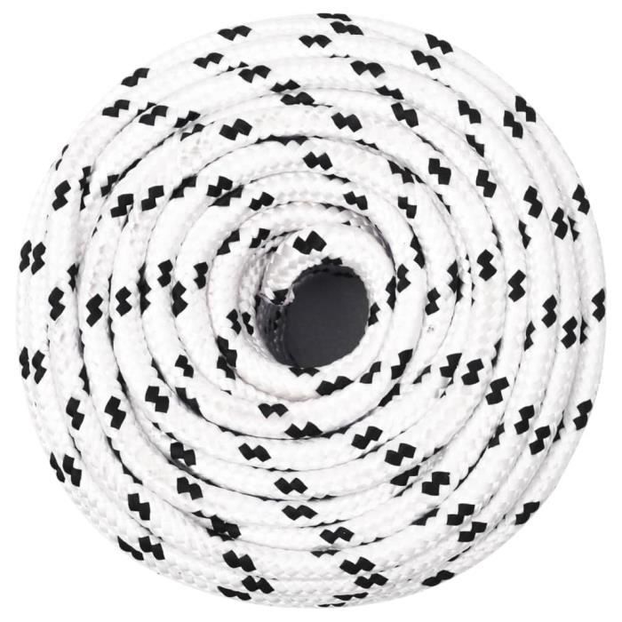 Corde Marine Polypropylène 14mm X 100m - Blanche - Résistance 1275kg - Pour Amarrage Bateau, Camping, Ligne à Linge
