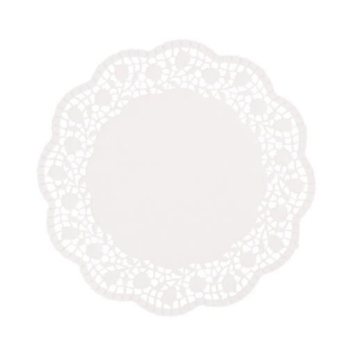 HYGLOSS 10041 Lot De 100 Napperons Ronds Blanc 10,2 Cm
