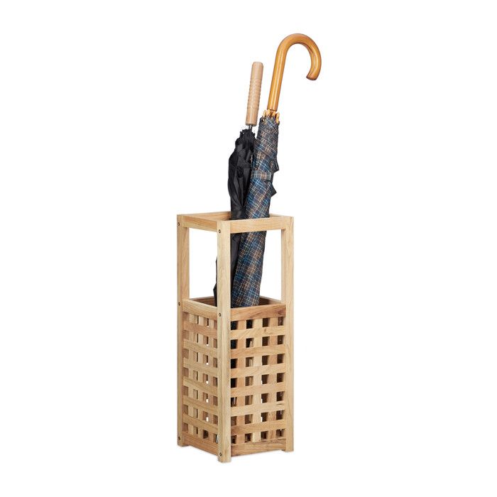 Porte-parapluie En Bois Massif Antique Hauteur 53cm