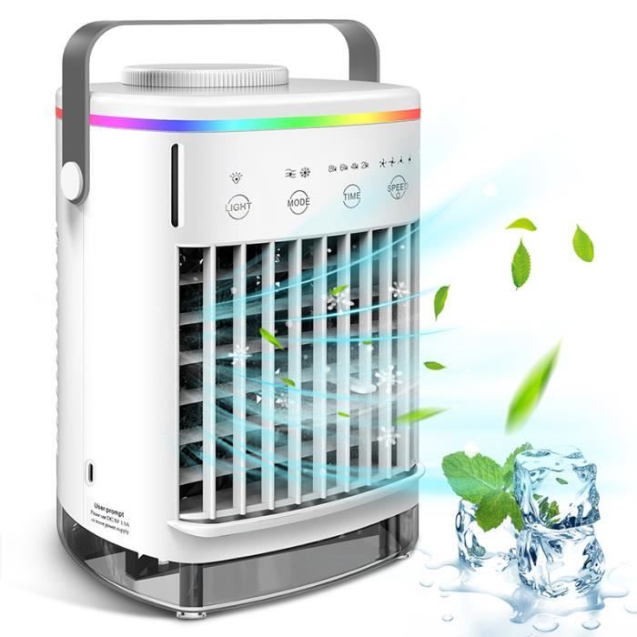 Climatiseur mobile - WHITE - Mini climatiseur portable - 700 ml - 15 dB - 5V