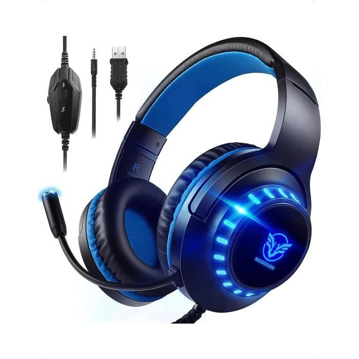 Casque Gamer Sans Fil Avec Bluetooth - Pour PS5, PS4, PC, Xbox, Switch, Réduction De Bruit Active, Noir