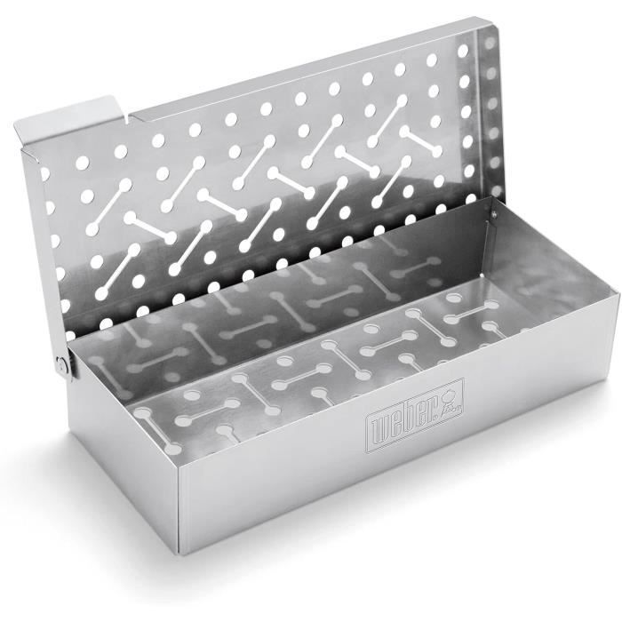 Boîte Fumage Barbecue Acier Inoxydable - 22x9x4cm - Pour Grill Gaz Et Charbon