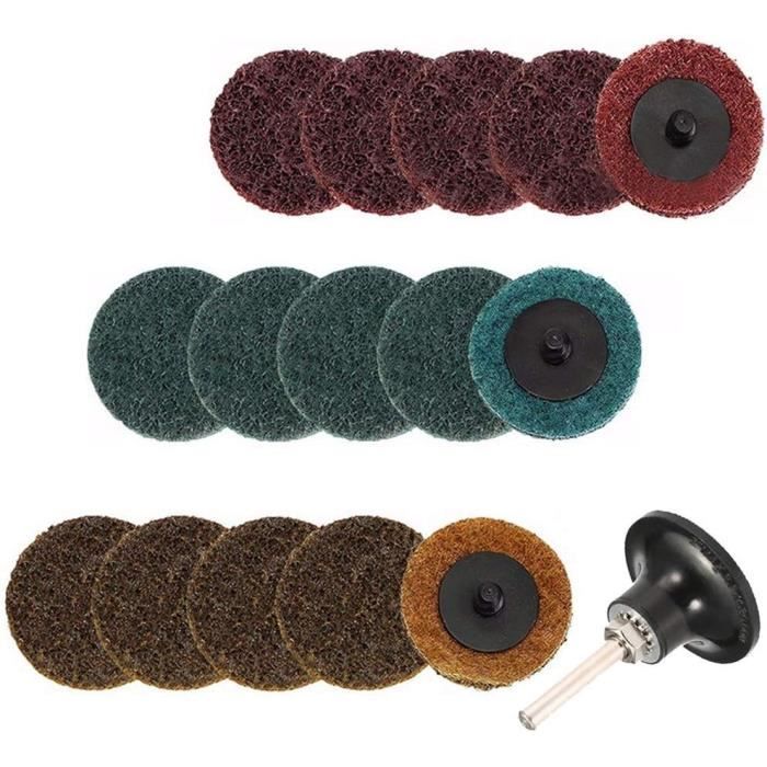 Meuleuse Roloc Lot De 15 Disques Abrasifs À Changement Rapide De 5,1 Cm Avec Support ...