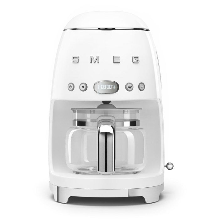 Cafetière Filtre SMEG DCF02WHEU - 10 Tasses - 1050W - Année 50 Blanc