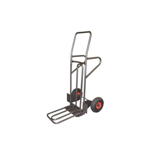 Diable Chariot 3 En 1 Aluminium - Charge 250 Kg, Roues Gonflables, Plateau 45,5x18 Cm - Idéal Pour Déménagement & Manutention - 5