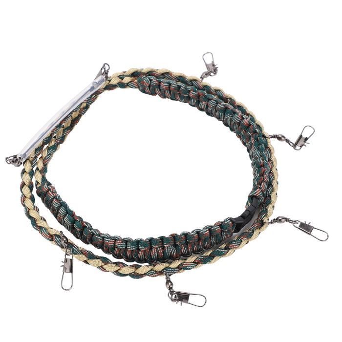 Lanière De Pêche Extensible En Acier Inoxydable – Double Anneau Et Mousqueton, Résiste à La Corrosion, 40 Cm à 2,5 M, Pour Pinces Et Outils