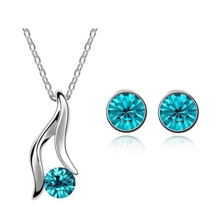 Boucles d'Oreilles - Femme/Enfant - Créoles - Coeur - Cristal - Blanc