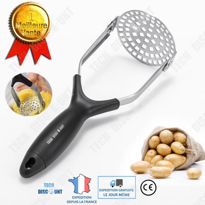 Gqavril12 Ecrase Pomme de Terre Presse Purée de Pommes de Terre Presse Purée Manuel Professionnel Presse Puree en Acier Inoxydable Presse Puree Manuelle Double Couche pour Les légumes et Les Fruits