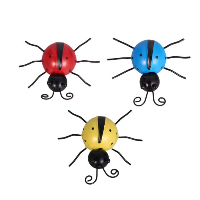 3pcs Insecte Mur Decor Tenture Murale Creative Coloree Pour La Maison Jardin Salon Chambre Figurine Decor De Gateau Cdiscount Maison
