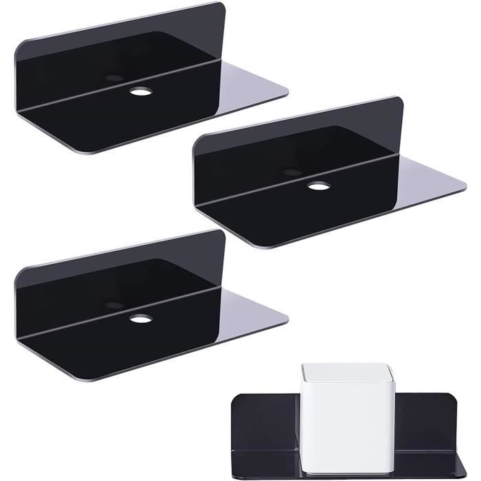 Étagère Murale Salle De Bain Sans Perçage - Support Aluminium Et Acrylique - 40x10x4 Cm - Organisation Shampoing Et Accessoires