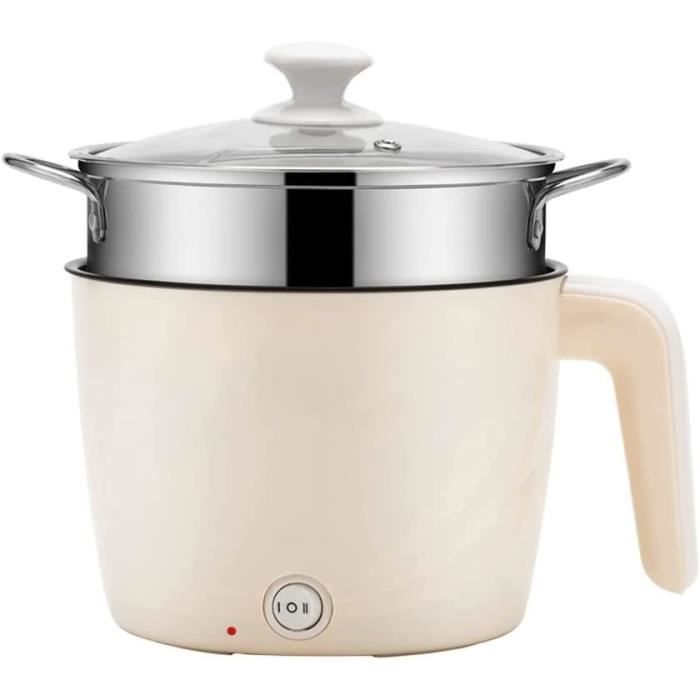 Mini Marmite Électrique 450W 1,2L Violet - Cuiseur Rapide Pour Ramen, Œufs, Pâtes | Antiadhésif, Arrêt Automatique, Prise UE 220V