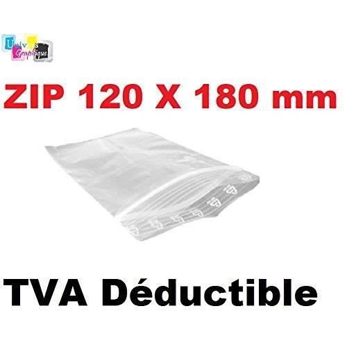 Jeco - Lot De 1000 Sachets à Fermeture Zip Transparent Format 12 X