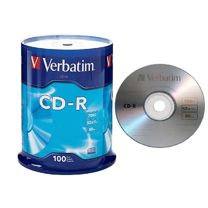 100 CDR VERBATIM Cdiscount Informatique