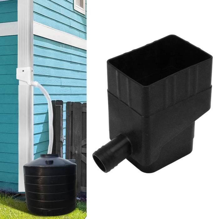 Système professionnel de récupération de l'eau de pluie Dérivateur de tuyau pour l'extérieur, le jardin et la pelouse Noir neuf
