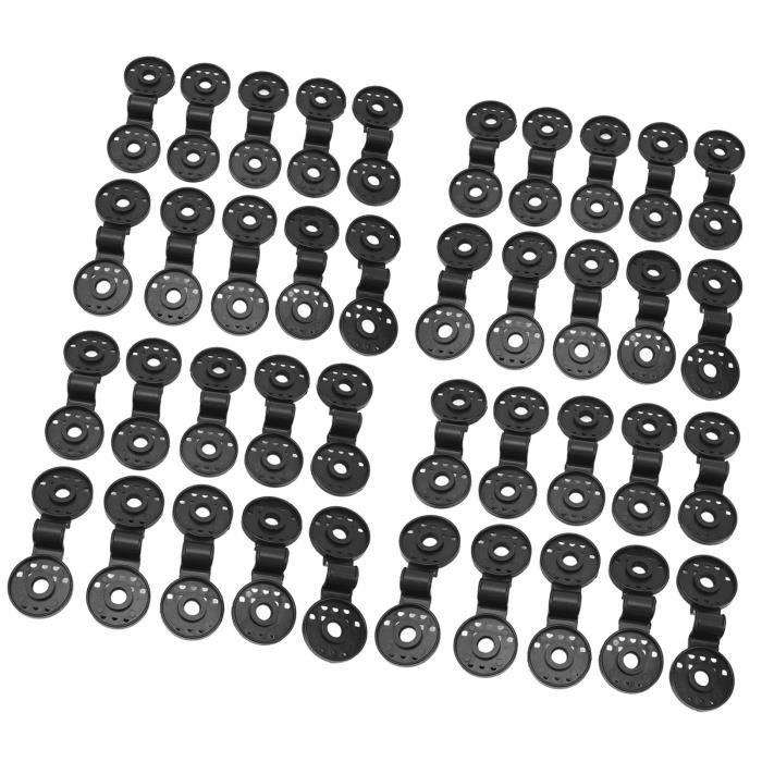 100 Clips Plastique Pour Toile D'Ombrage - Fixation Solide Filet Anti-UV | Noir | Facile à Installer