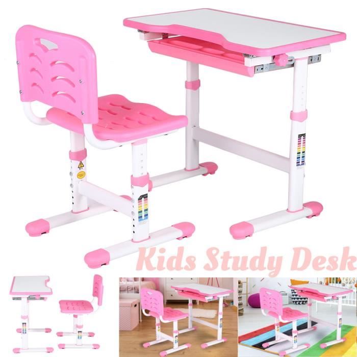 Ensemble Bureau Et Chaise Enfant VIVO Gris - Réglable En Hauteur