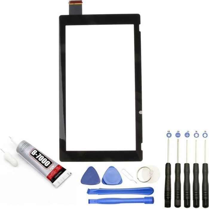 Visiodirect® Vitre tactile compatible avec Nintendo Switch Taille 6.2 + Kit outils + Colle B7000 Offerte