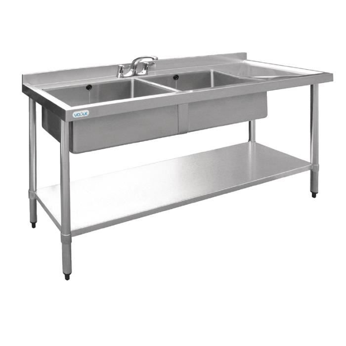Evier Vogue Inox 2 Bacs Egouttoir A Droite 1500 X 600 Achat Vente Evier De Cuisine Evier Vogue Inox 2 Bacs Eg Cdiscount