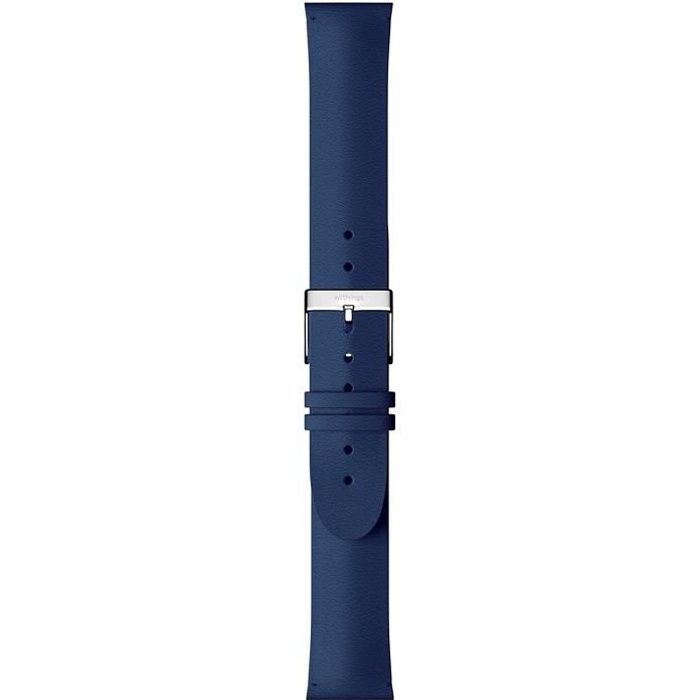 Withings Bracelet Cuir Bleu pour ScanWatch, Steel HR, Move ECG et Move