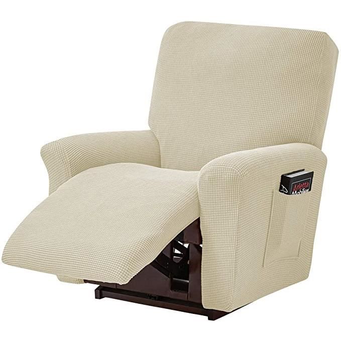 Housses De Fauteuil Inclinable NILUOH, Lot De 4, Extensibles, Avec Poche, Antidérapant, Pour Enfants Et Animaux