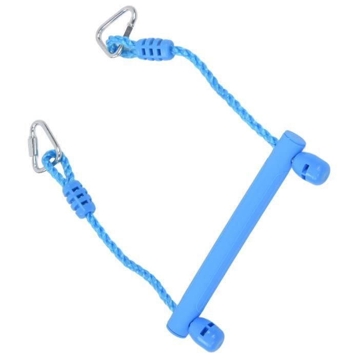 Balançoire Trapèze Pour Enfants – Barre En Bois Dur, Réglable, Charge 110 Kg – Parfaite Pour Ninja Slackline Et Salle De Sport