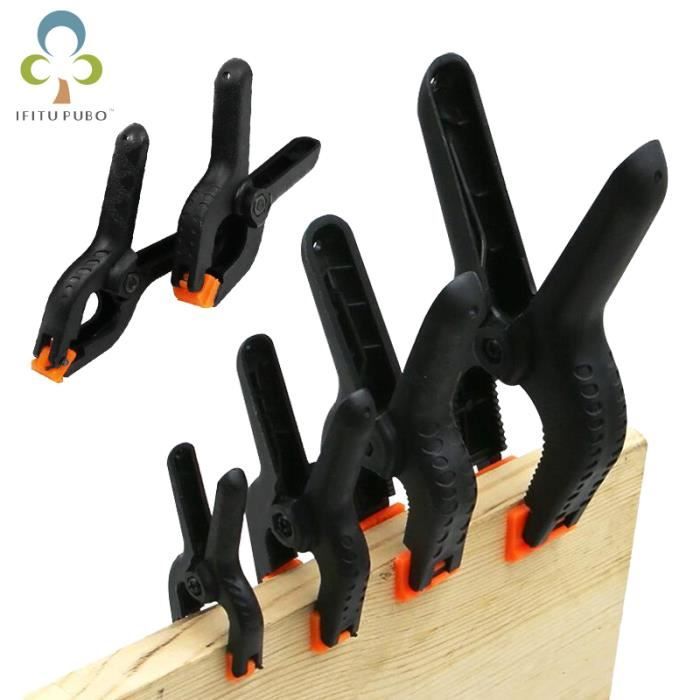 12 Pinces à Ressort Plastique - 6x6 Pouces, 6x4,5 Pouces, Mâchoires Réglables - Pour Photo, Bois, DIY - 12