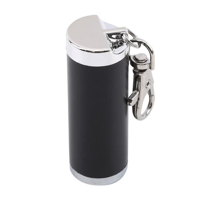Cendrier De Poche Portable Anti-odeur - Avec Couvercle - Métal Brossé - 6x4x2 Cm