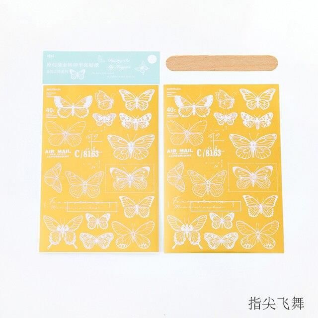 STICKER SCRAPBOOKING,4Autocollant étanche en PVC, feuille'or, baleine