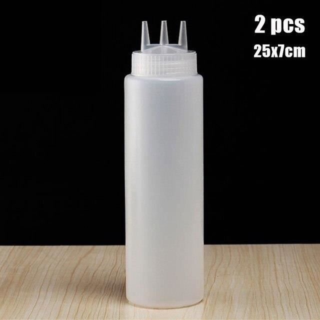 Lot De 3 Bouteilles Souples à Sauce 500 Ml + Entonnoirs Silicone – Distributeur Ketchup, Miel, Vinaigrette, Mayonnaise – Bouchon Torsadé Anti-Fuite, Sans BPA