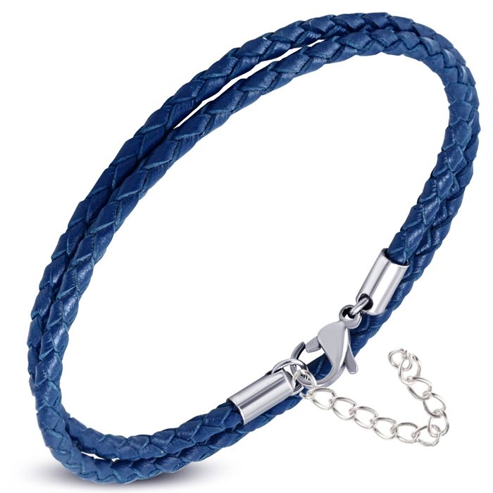 Bracelet Homme Zense Bleu – Corde Tressée Ajustable – Modèle ZB0369