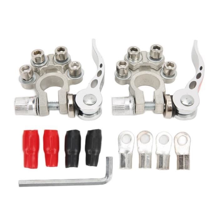 Bornes De Batterie Voiture En Cuivre - Paire Positive Et Négative - Pour Voiture, Camping-car, Bateau - Diamètre Tige +19mm / -17mm