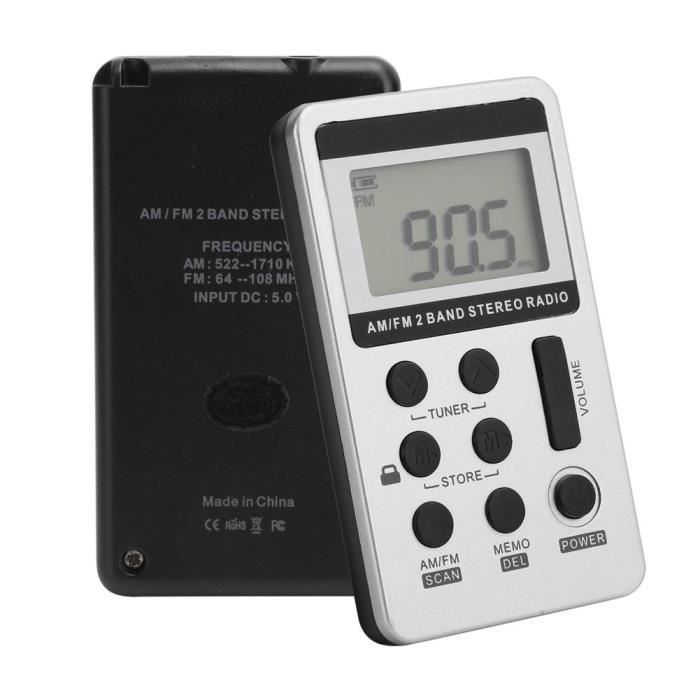 Radio Multifonction Portable, Mini Récepteur Radio Fm-Mw Haut-Parleur