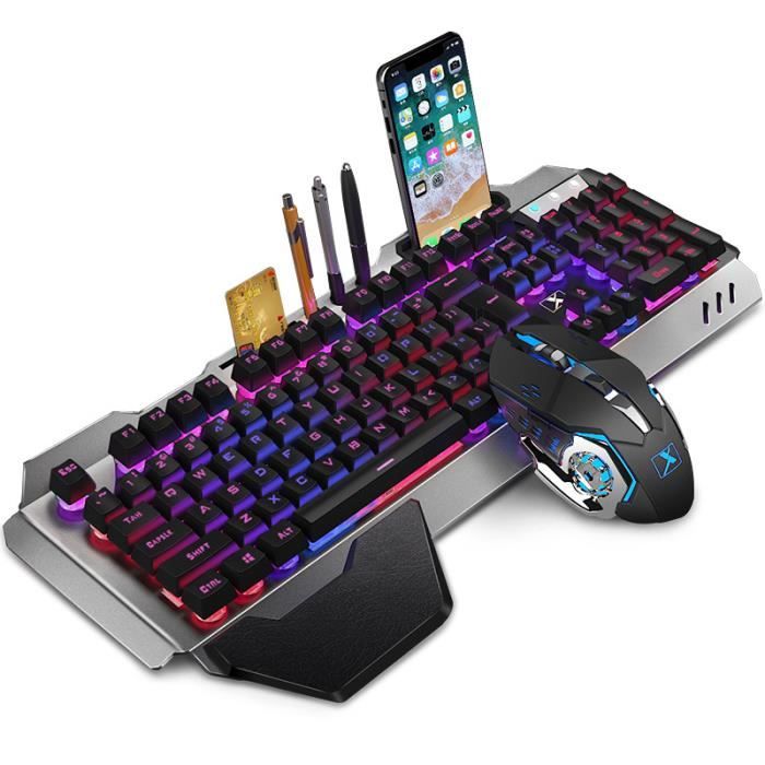 Ensemble Clavier et Souris Gamer – ZGEER – Wireless – Rétroéclairé RGB – 2400 DPI – Autonomie 30h