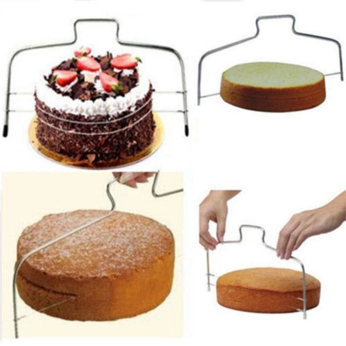 Coupe-Gâteau Deux Fils Diviseur Trancheuse acier inoxydable Outil  Pâtisserie Cake Slicer - Cdiscount Maison