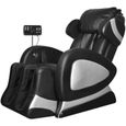 Fauteuil de massage confort relaxant massant détente électrique noir cuir artificiel 1702037-1