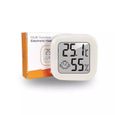 Thermomètre Hygromètre Intérieur Mini 2 pièces LCD Digital Maison Mural Blanc-1