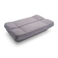 Canapé en lit Convertible avec Coffre de Rangement 3 Places Relax clic clac Banquette BZ en Tissu Pafos Gris-1
