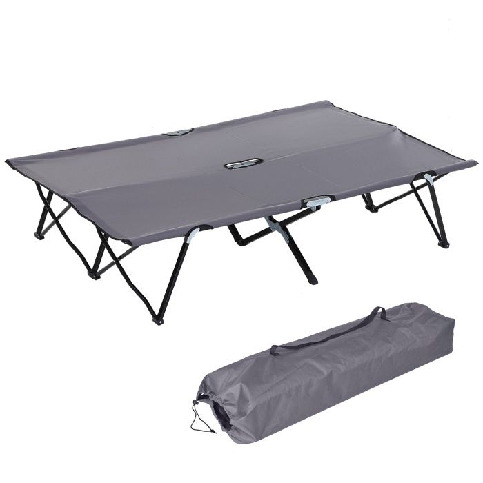 Lit de Camping Pliable 190x70cm pour Adulte, Rembourrage d'Ouate de