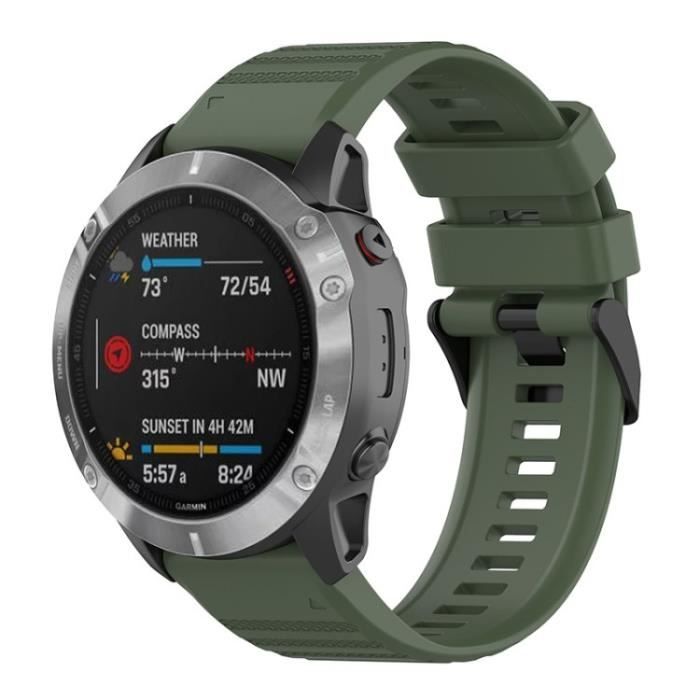 Wewoo - Bracelet pour montre connectée Garmin Fenix 6 22mm Silicone Smart  Watch de remplacement Rouge - Accessoires montres connectées - Rue du  Commerce