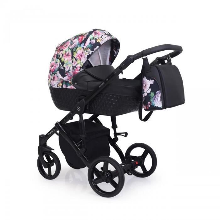 Poussette bébé KUNERT Tiaro 3en1 - Jusqu'à 10Kg - Système siège auto et  nacelle intégré - Rose/Floral - Cdiscount Puériculture & Eveil bébé