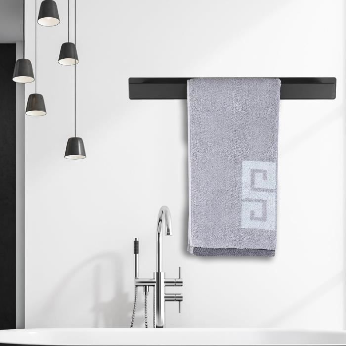 Barre Porte-Serviettes Adhésive - Sans Perçage, Crochets Coulissants - Pour Cuisine Ou Salle De Bain