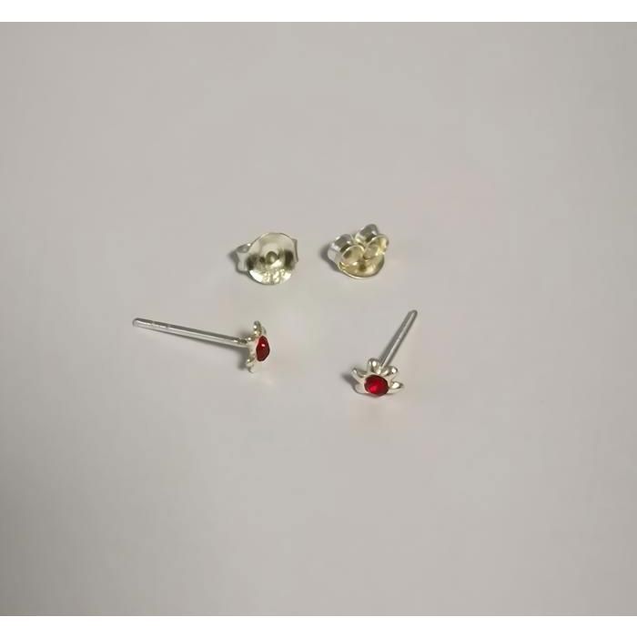 Boucles d'oreilles licorne rose et cristal en argent | Bijouterie