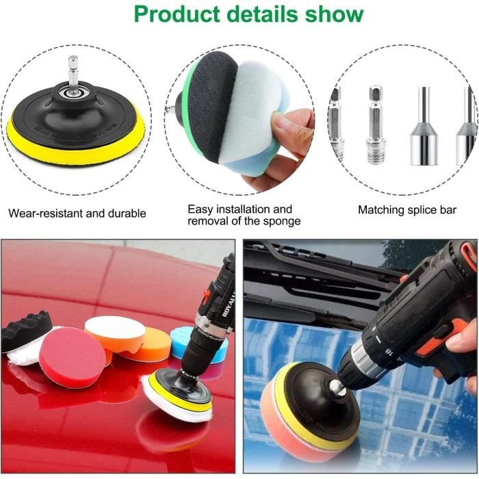 Kit De 2 Gommes à Film Pour Retirer Les Autocollants - 100 Mm Et 88 Mm, Avec Adaptateur Et Grattoir, Pour Tournevis